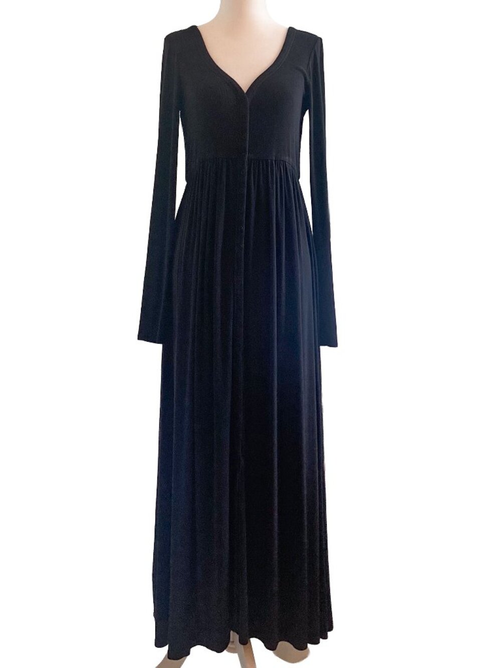HATCH Collection The Softest Rib Nursing Maxi Dress Black Size 1